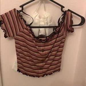 Shirt-crop top